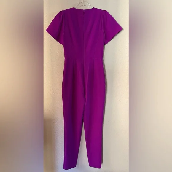 ANTONIO MELANI Easton Surplice Tie Waist Jumpsuit in Violet - Size 2 - Picture 5 of 5